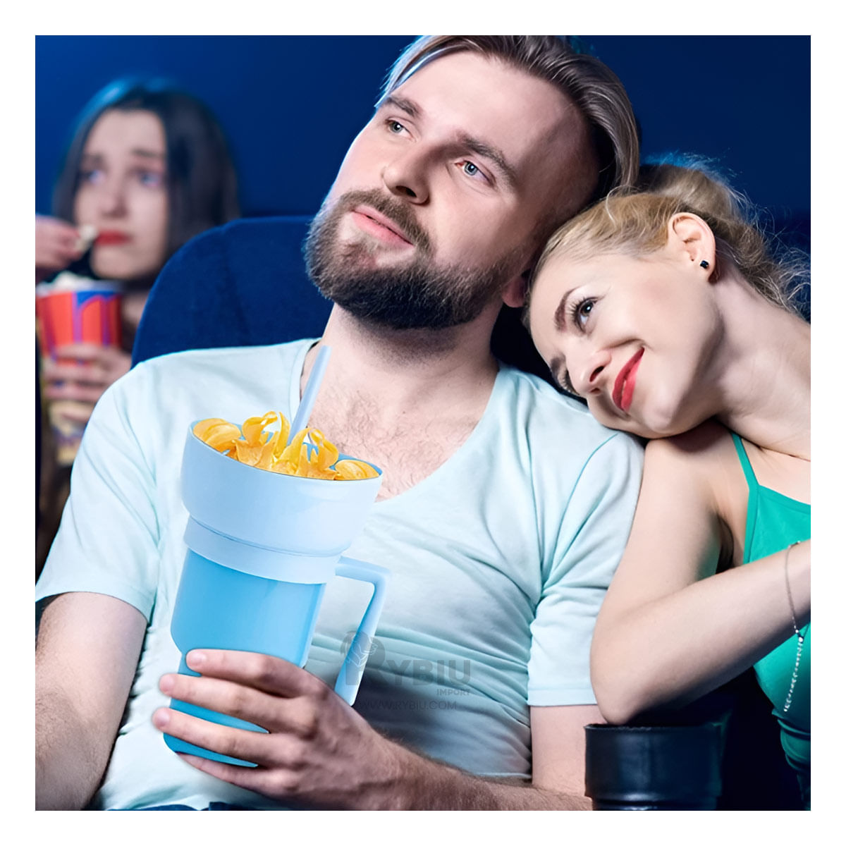 Vaso para Chucherias en Color Celeste Y+Papel de Regalo