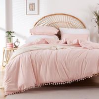 Funda plumón yul 100 % algodón bramante queen rosado 200 hilos Lima Tienda