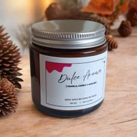 VELA AROMATICA DE CERA DE SOJA VAINILLA CANELA  MANZANA Y AZUCAR 100 GR