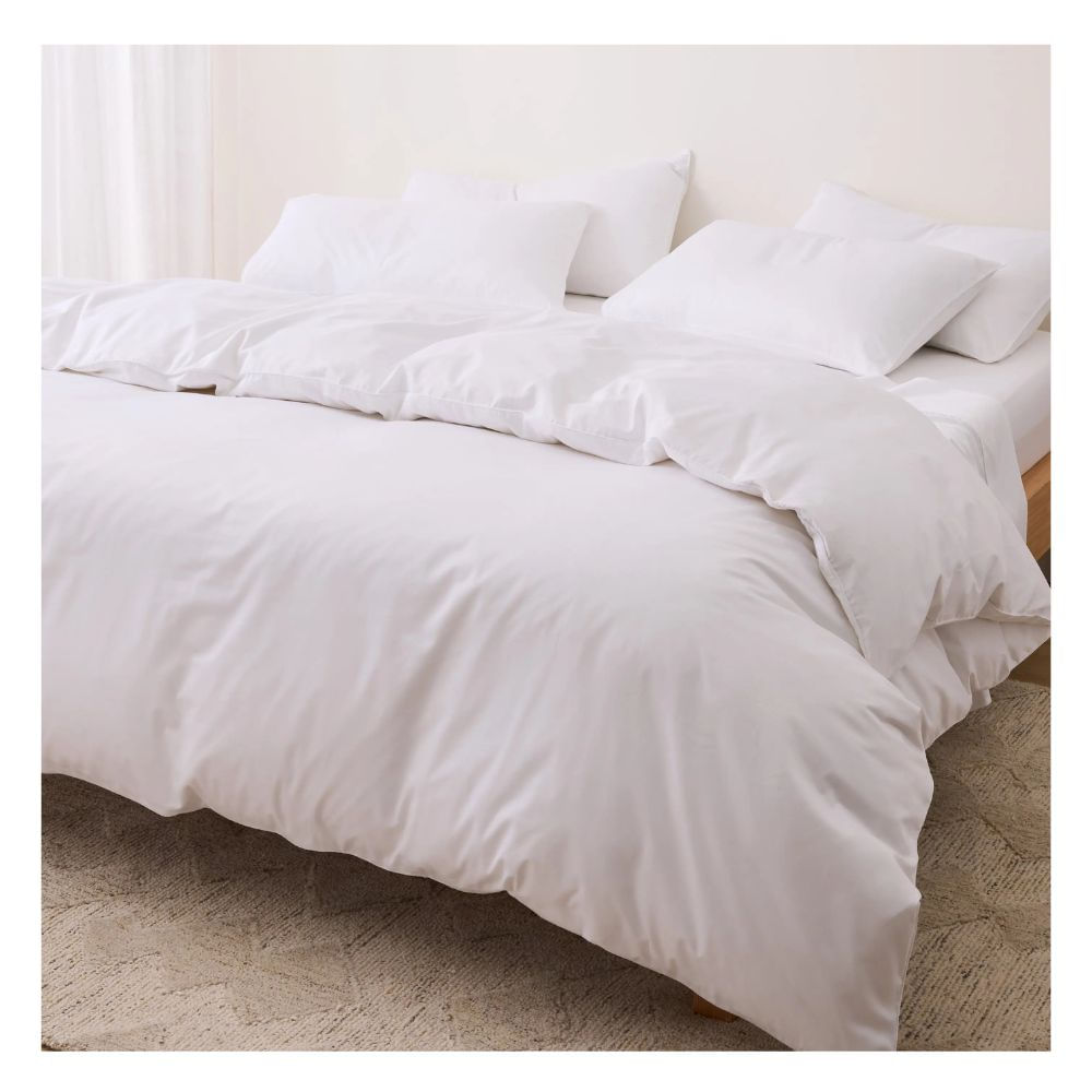 Funda plumón 100 % algodón bramante king blanco 200 hilos Lima Tienda