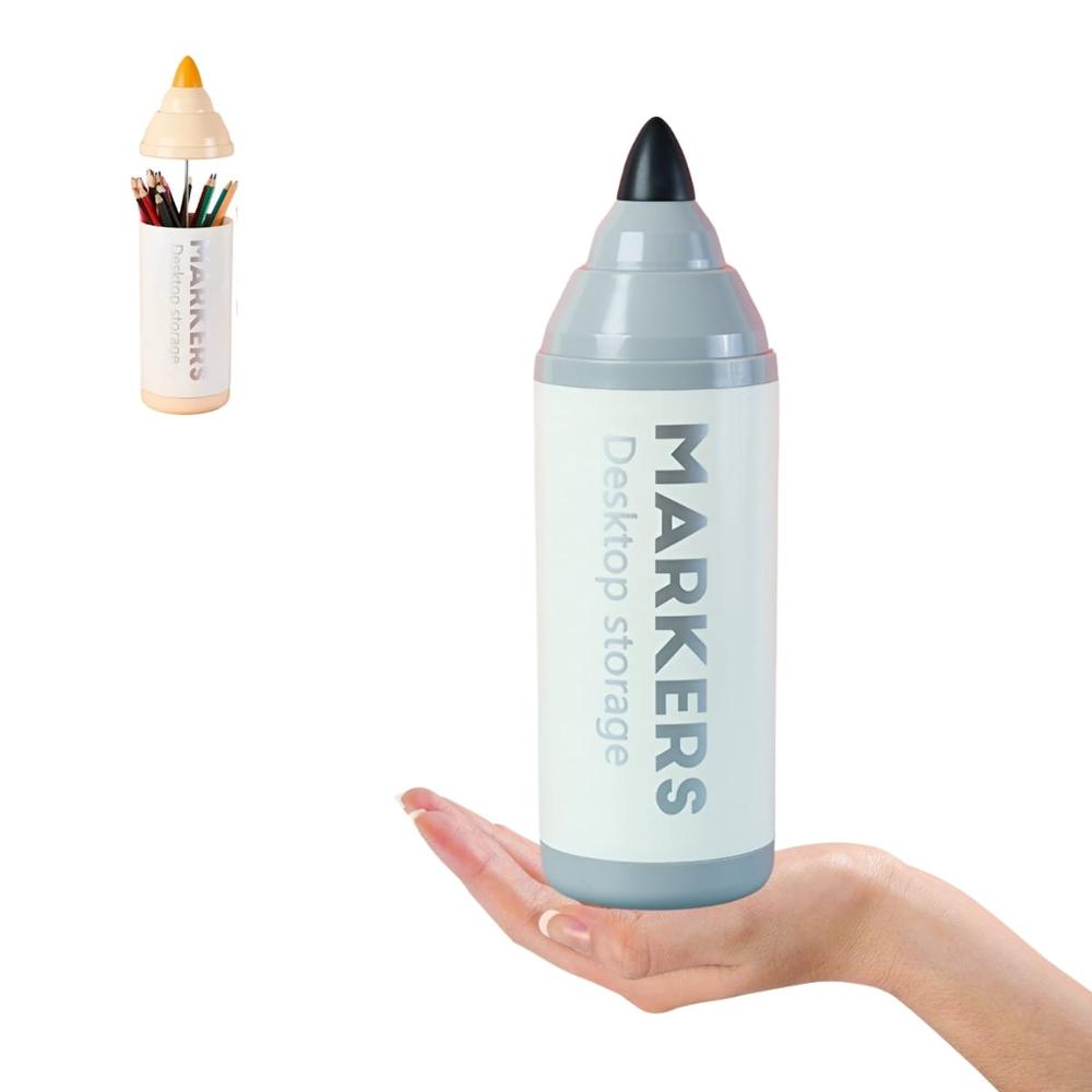 Organizador de Escritorio Lapiceros Modelo Plumón  Gris  49GR10