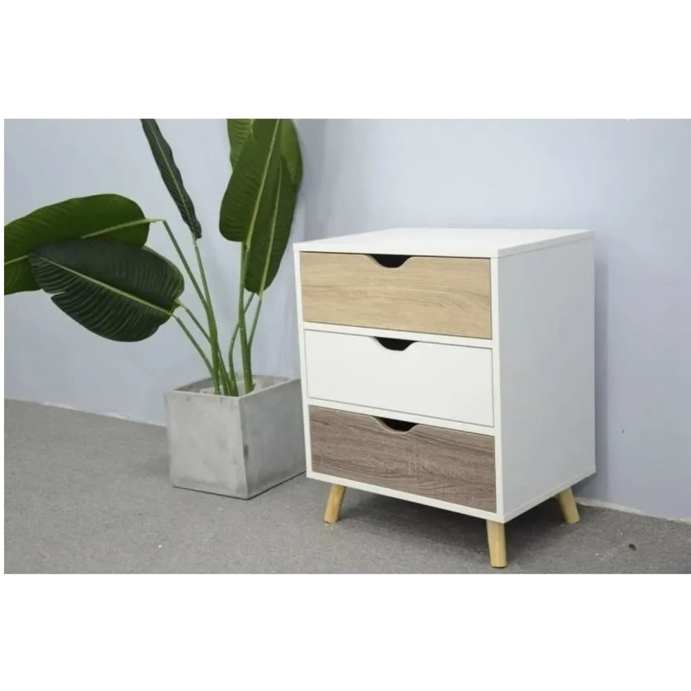 Velador Vintage Brisa 3 Cajones Tricolor TU MESITA