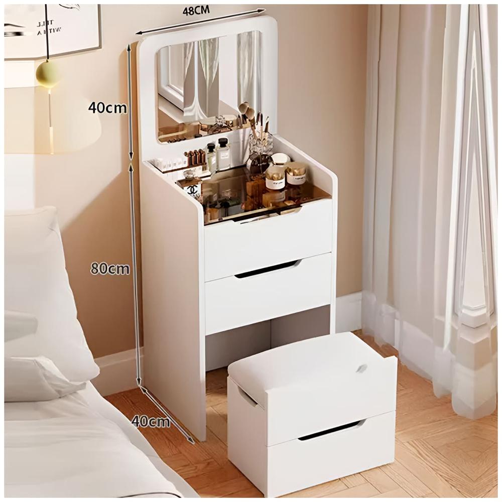 Tocador con asiento plegable | Blanco