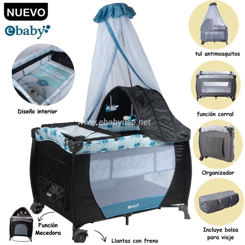 Cuna Corral Mecedora con Cambiador Sally 716-B AZ