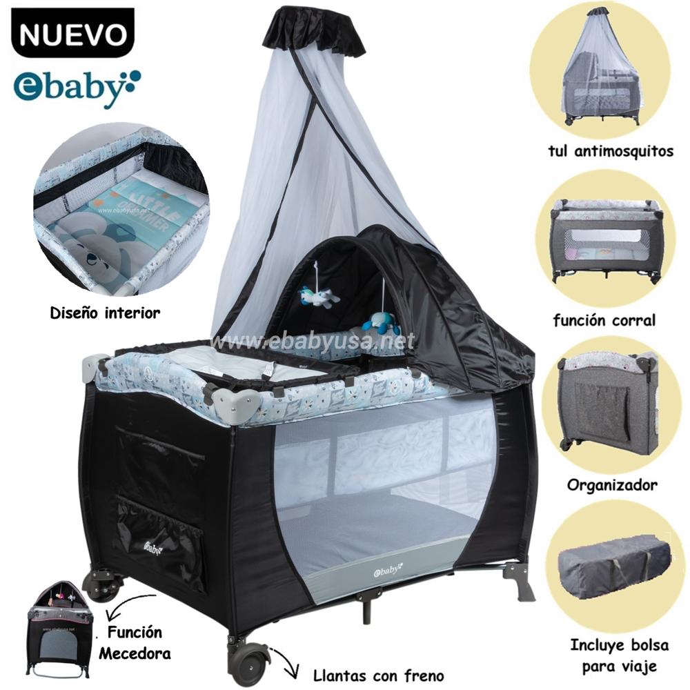 Cuna Corral Mecedora con Cambiador Sally 716-B AG