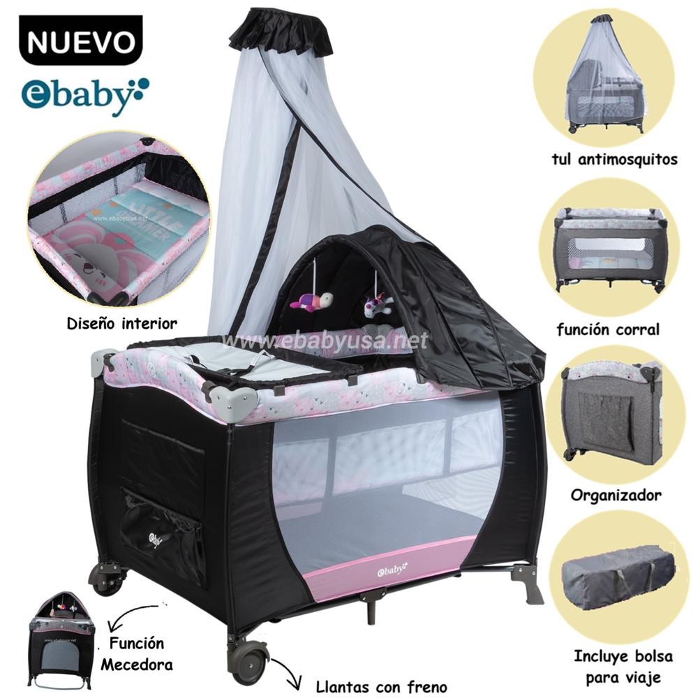 Cuna Corral Mecedora con Cambiador Sally 716-B RG