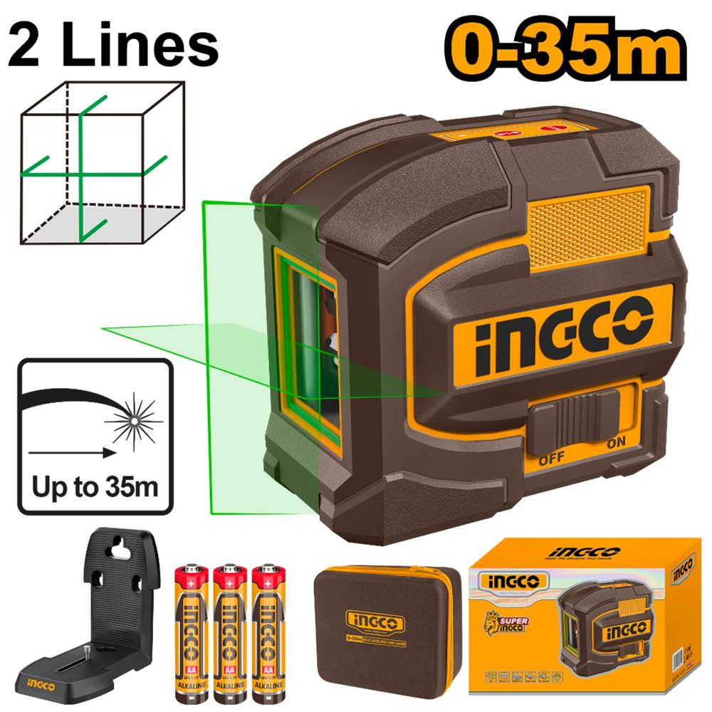 Nivel Laser Autonivelante 35 metros Luz Verde INGCO HLL156601