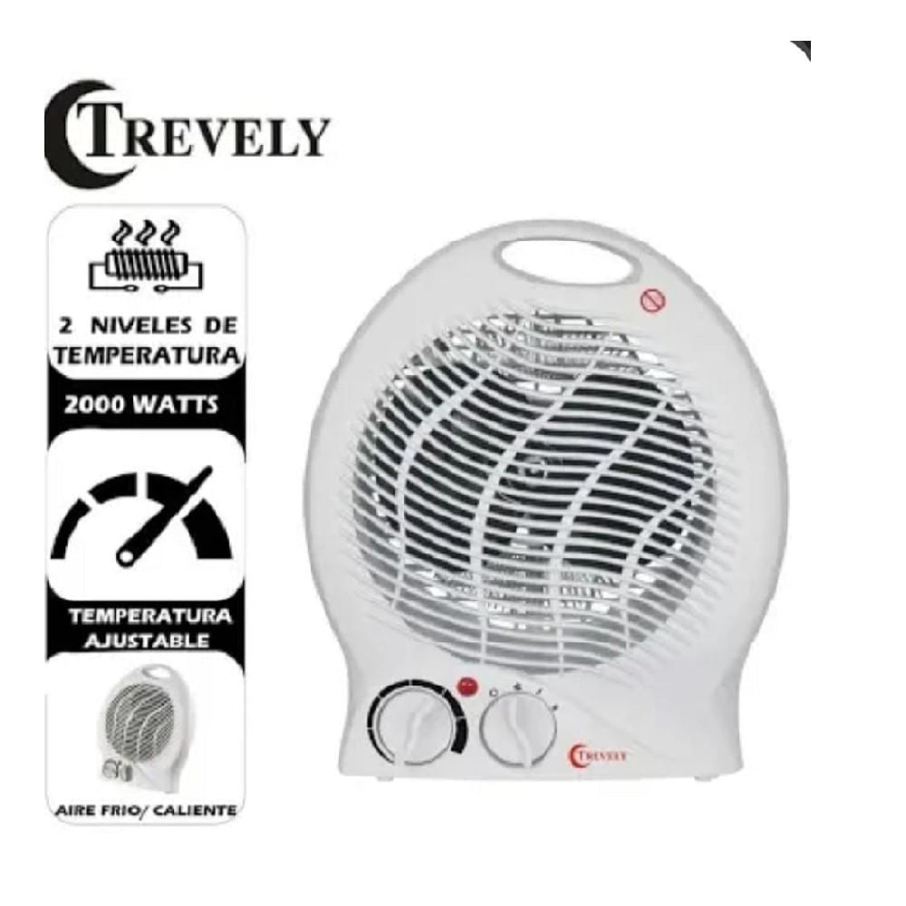Termoventilador TREVELY TCH06 Portatil 2000Watts Blanco