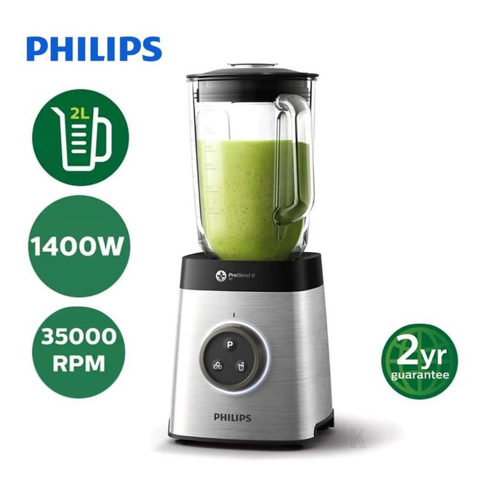 Licuadora Philips de 1400W en Acero Inoxidable HR3652/00