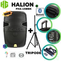 Parlante Activo HALION 15 PHA-15MBK 2UHF y TRIPODE