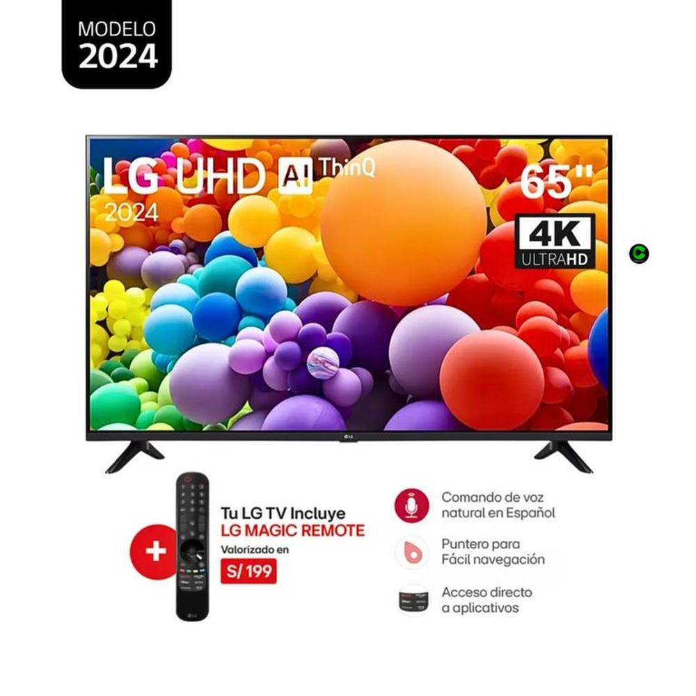 Televisor LG 65"" Smart Tv 4K UHD Thinq Ai 65UT7300 - 2024 Con Magic