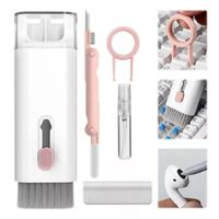 Kit De Limpieza Portátil 7 En 1 Para Celular Laptop Tablet Rosado  884KRS05