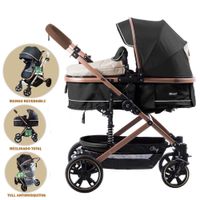 Coche Moises para Bebe Bigi con Mango Reversible - Beige