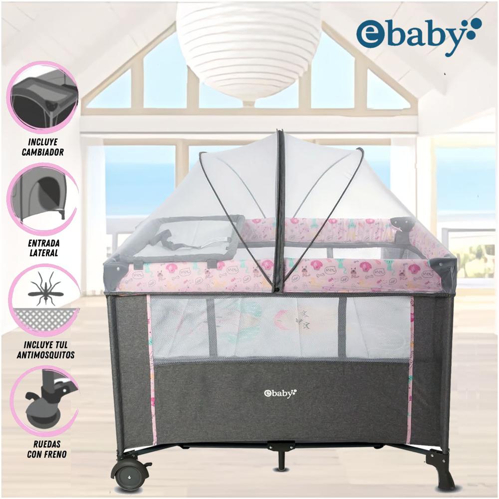 Ebaby cuna colecho Nala EB751-1 Rosado Hot