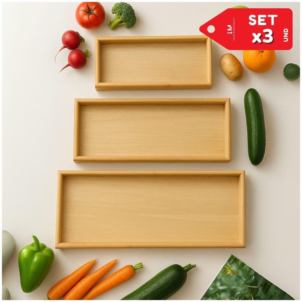 Setx3 Bandeja Decorativa Transportador de alimentos