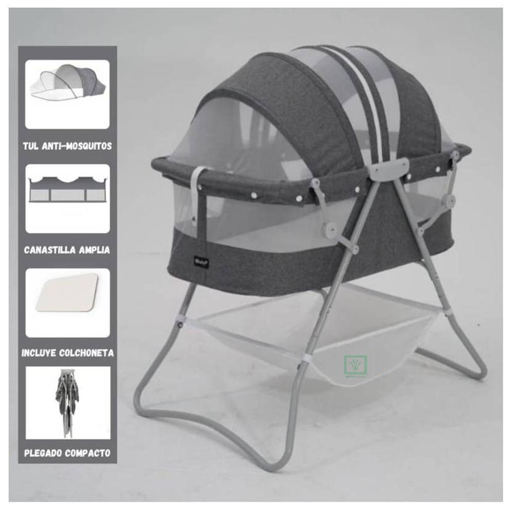 Cuna Portátil Plegable Para Bebé »DOLLY» GREY