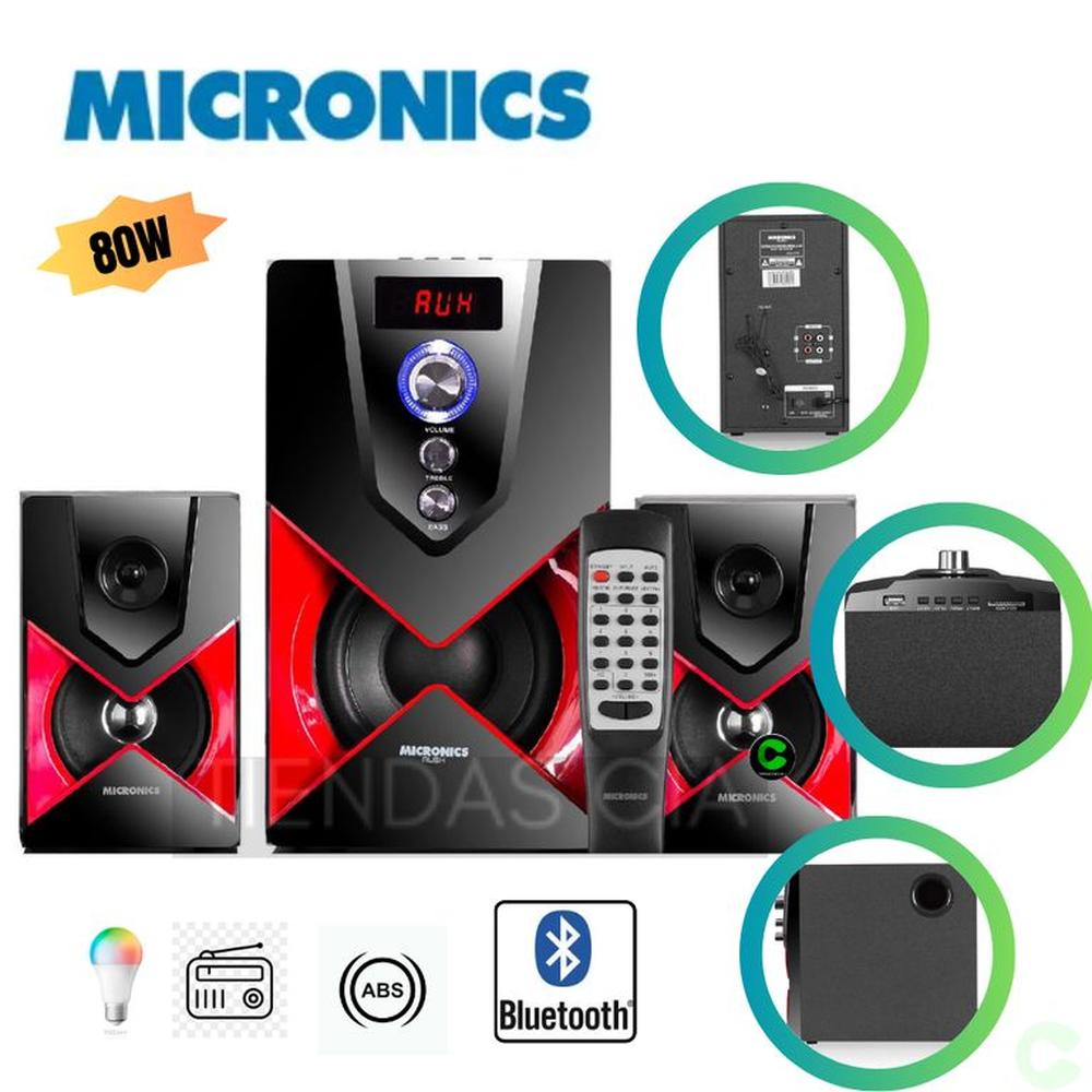 Parlante 2.1 Micronics Rush MIC S7512BT Bluetooth
