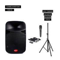 Combo Parlante BARETONE + 3 MICROFONOS+ TRIPODE 1.5