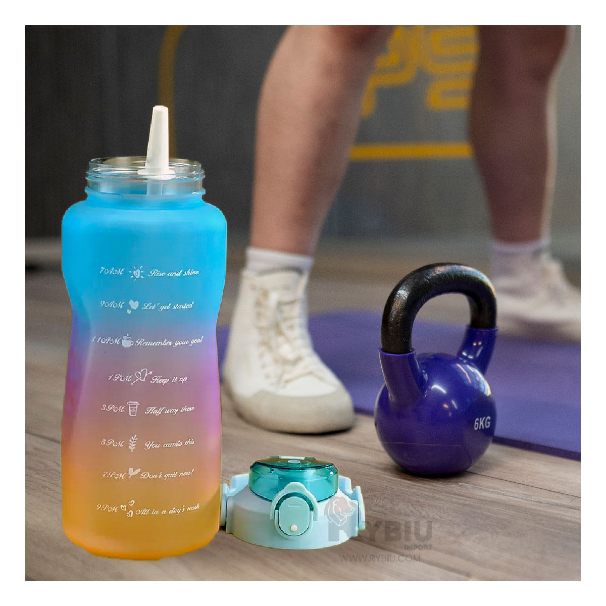 Set Util de Tres Bidones en Verde Agua Y+Papel de Regalo