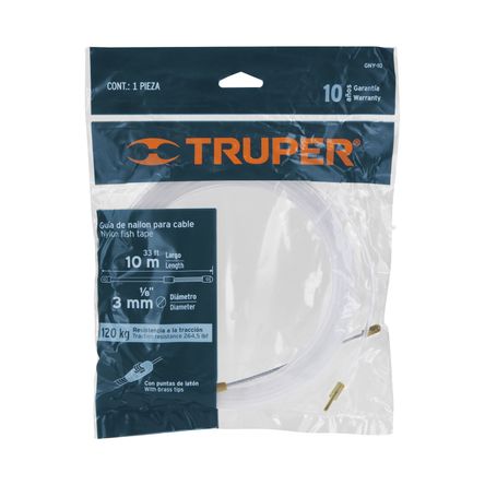 Guia Pasa Cable de Nylon 10 metros Truper 17755 Guia Pasa Cable de Nylon 10 metros Truper 17755
