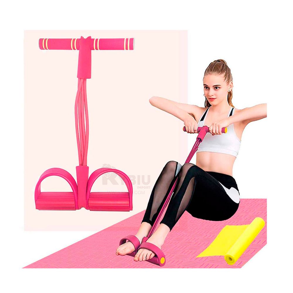 Liga para Ejercicio Abdominal Color Rosado Y+Stickers Liga para Ejercicio Abdominal Color Rosado Y+Stickers