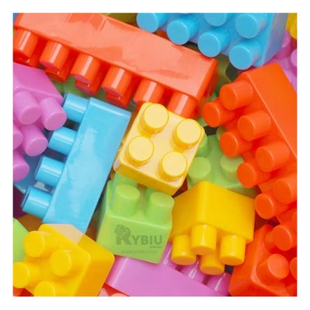 Balde Didactico de Bloques en Multicolor Y+Post-it adhesivos