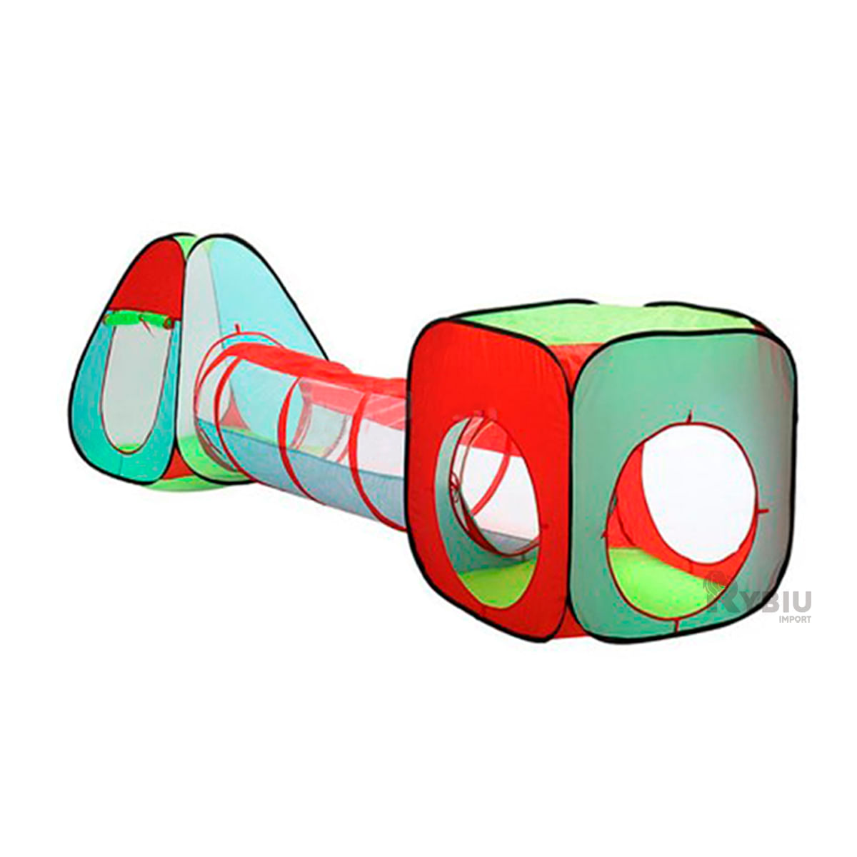 Carpa de 3 Piezas con Tunel Multicolor Y+Stickers