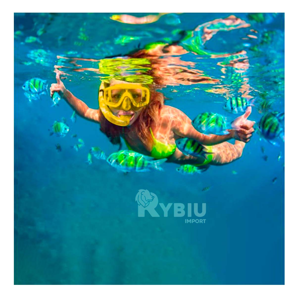 Set Profesional de Natacion Util en Color Amarillo