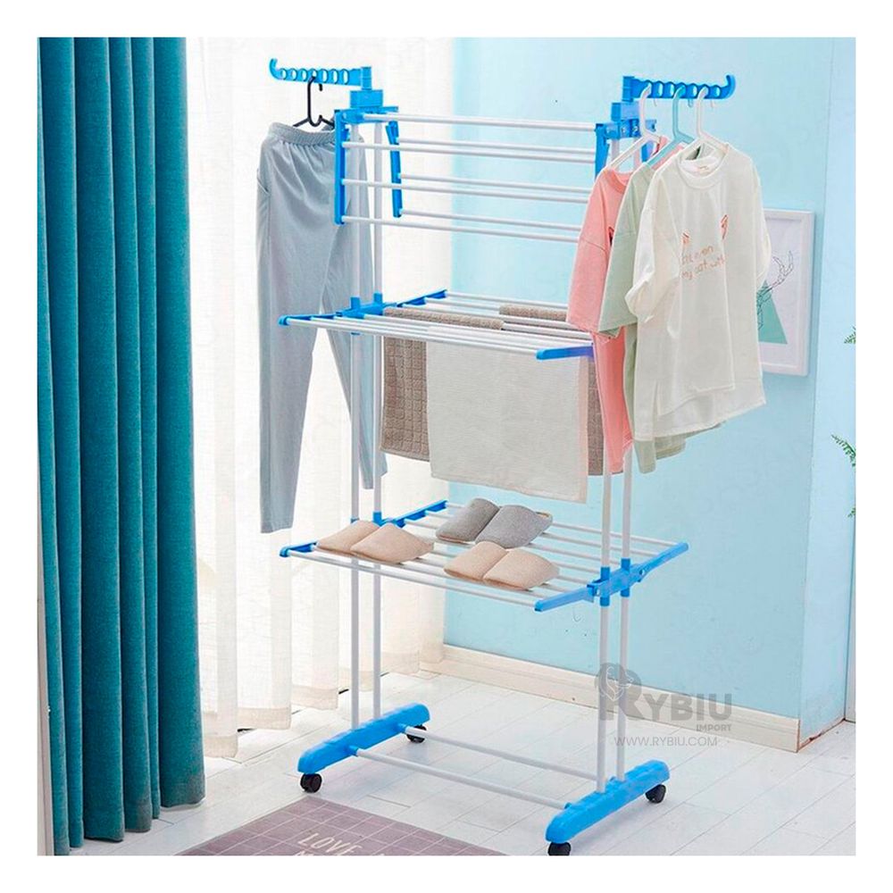 Tendedero Pegable Duradero en Celeste Y+Papel de Regalo Tendedero Pegable Duradero en Celeste Y+Papel de Regalo