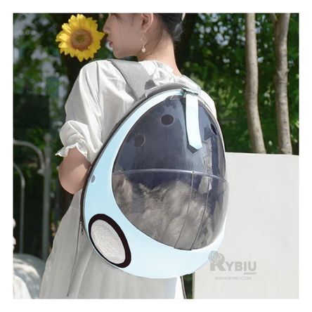 Mochila Ergonomica para Mascotas de Color Celeste Y+Stickers Mochila Ergonomica para Mascotas de Color Celeste Y+Stickers