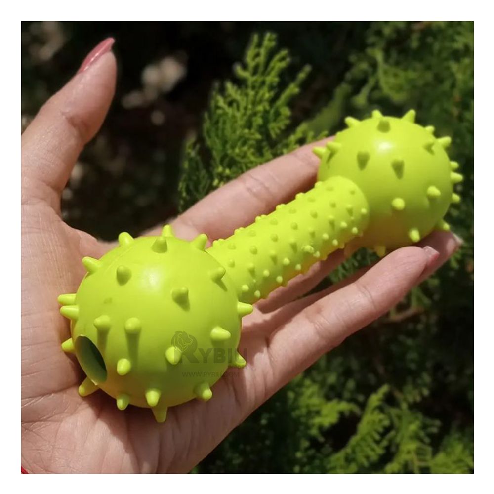 Juguete en Forma de Hueso de Jebe en Verde Amarillento Juguete en Forma de Hueso de Jebe en Verde Amarillento
