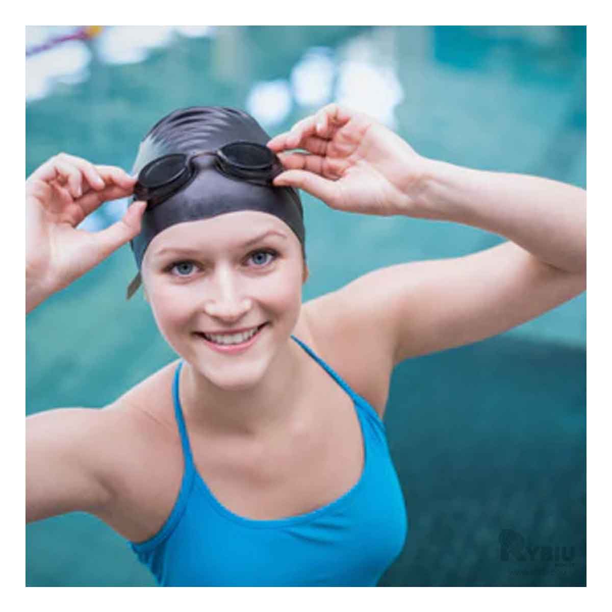 Lentes de Nadar con Vision Panoramica y Proteccion UV Negro