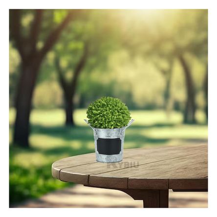 Macetero para Plantas en Modelo Cubo Plateado Y+Agendita