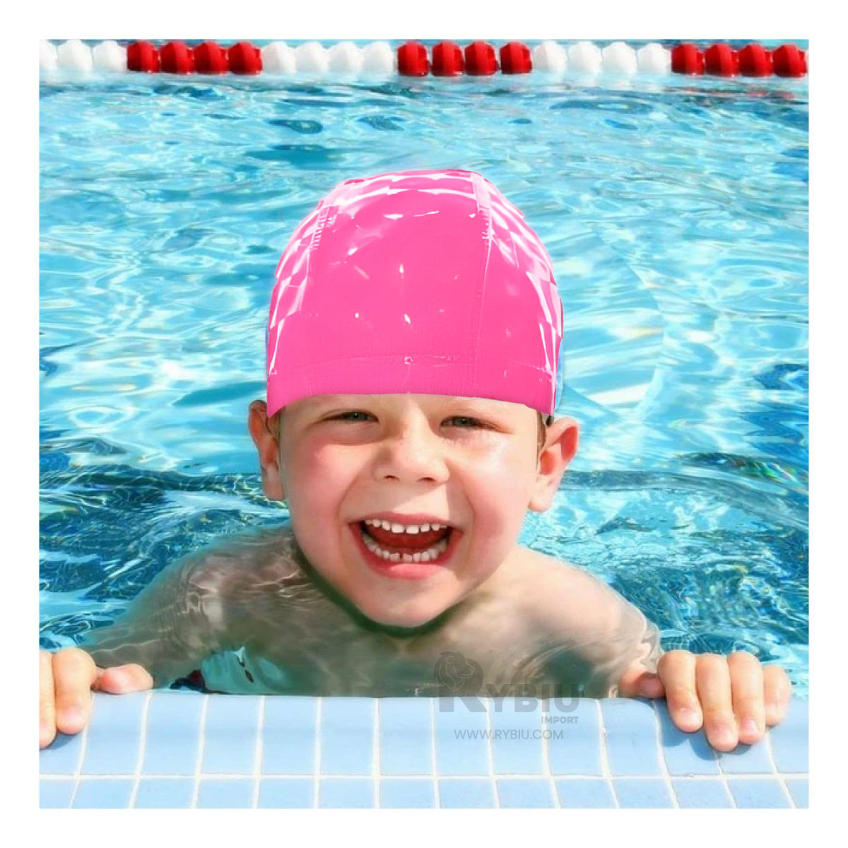 Gorro con Proteccion al Cabello de Rosado Y+Stickers