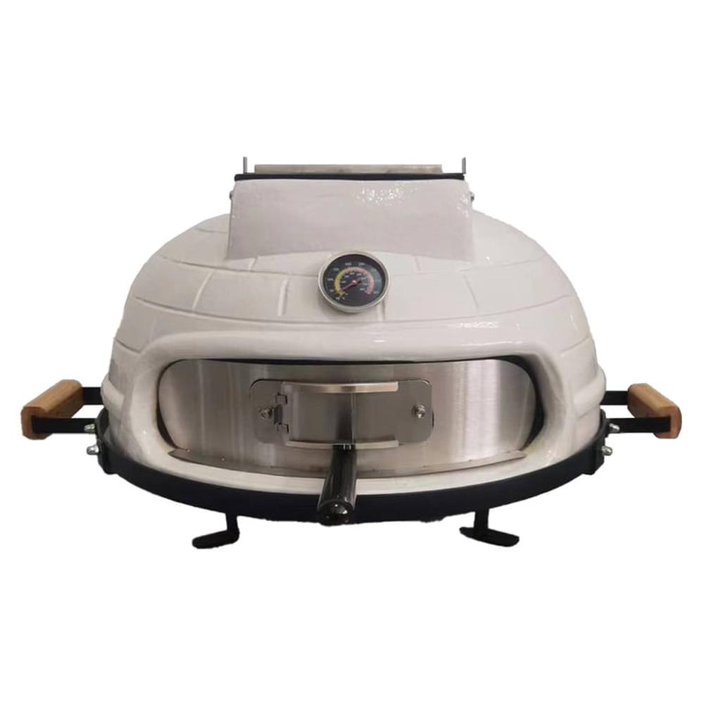 Horno Pizzero de Ceramica A Leña Clasico 21? Brick Blanco Brillante