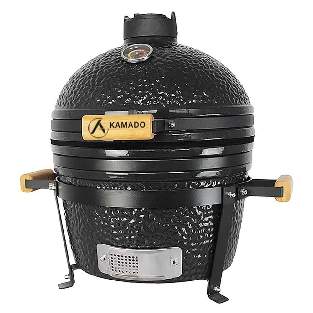 Kamado 16 Pulgadas Negro Brillante Clasico Stone