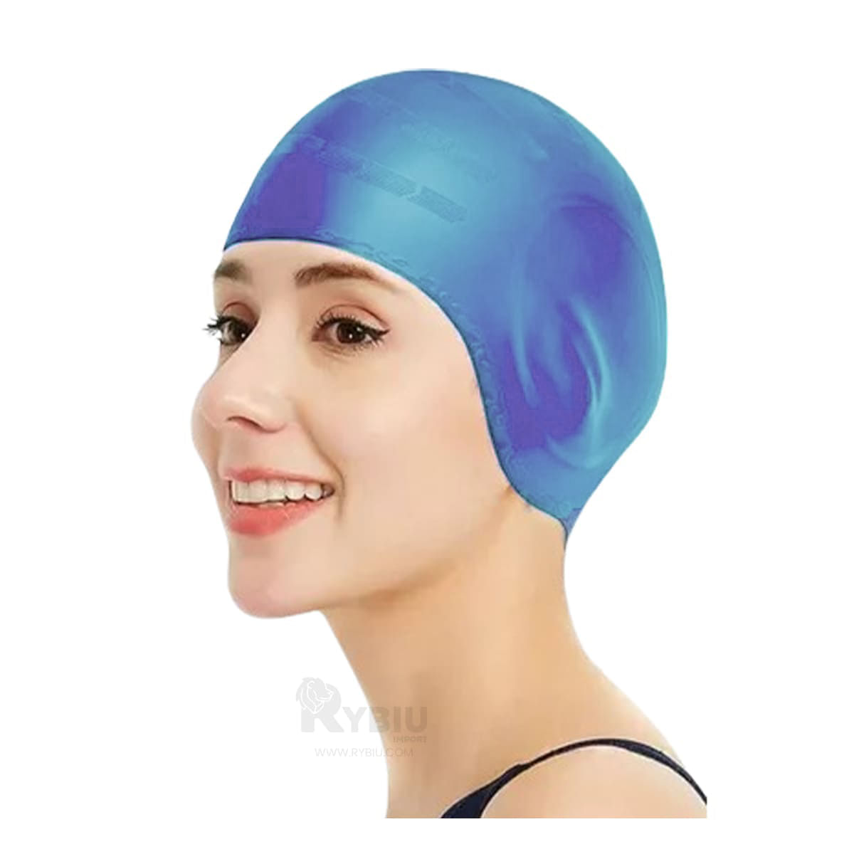 Gorro de Natacion Impermeable Color Celeste Claro