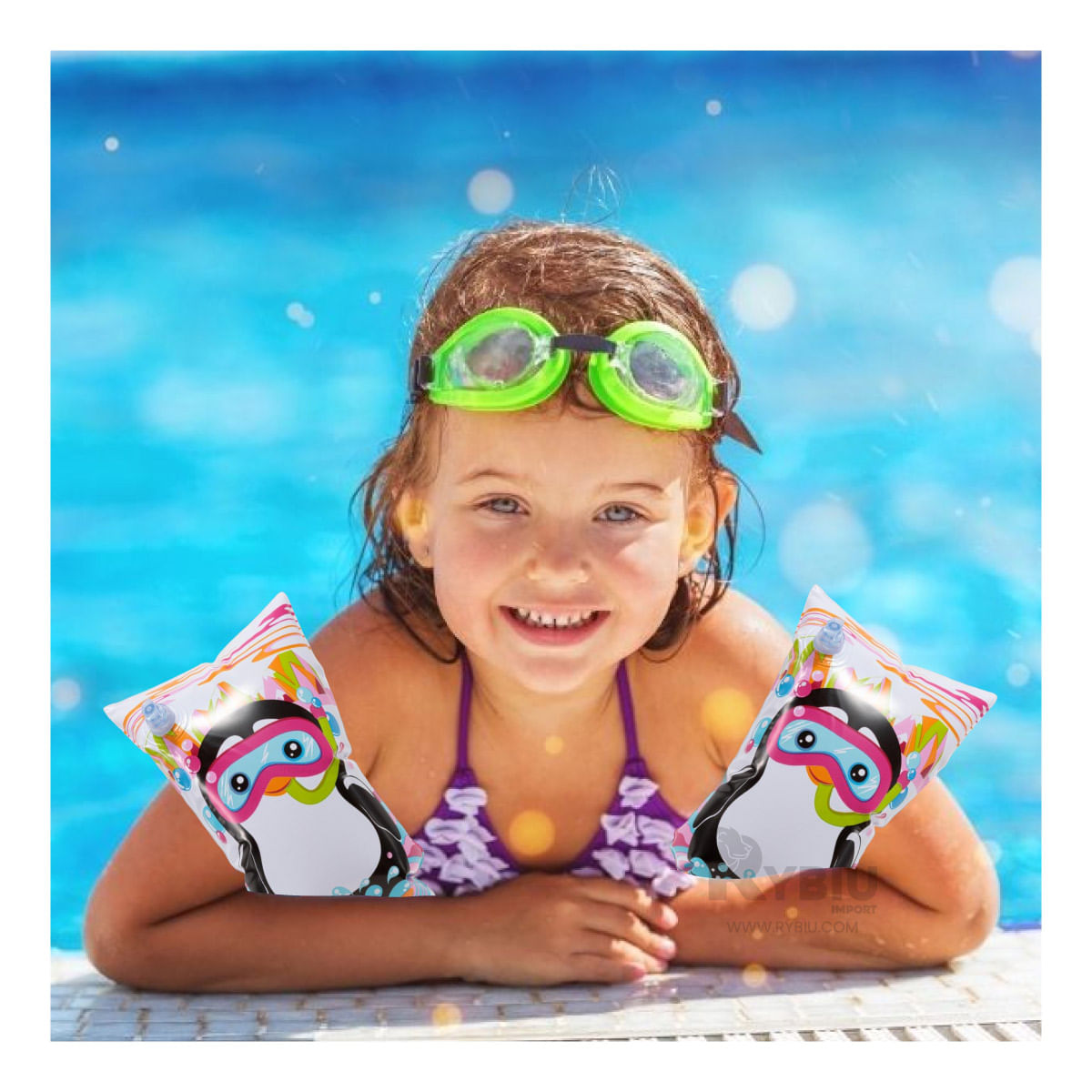 Brazeras Resistentes para Playa Color Multicolor Y+Stickers