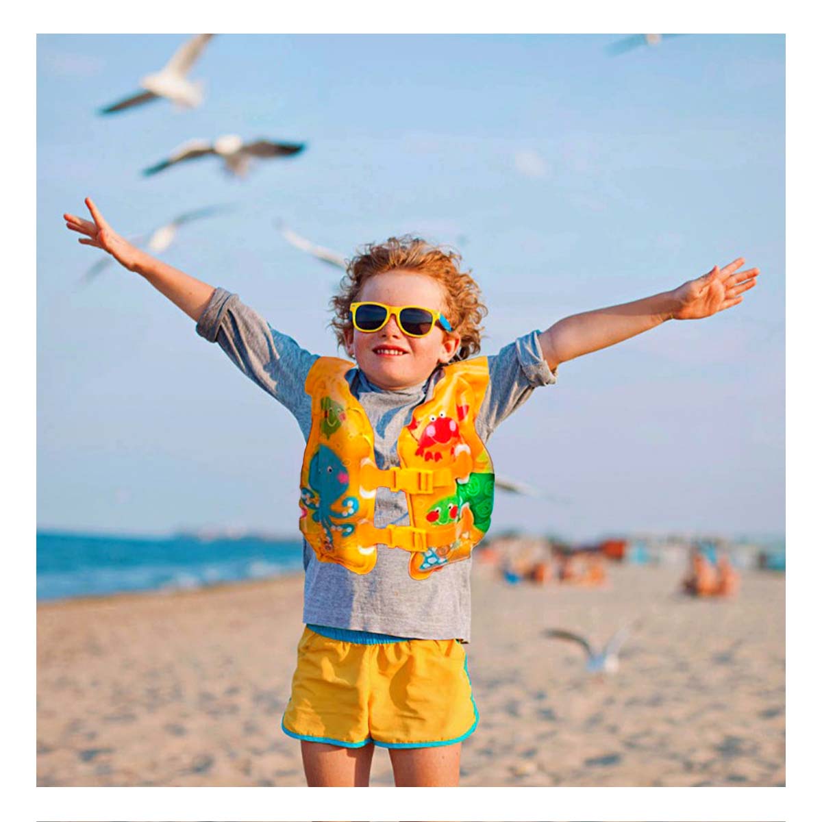 Chaleco Ergonómico y Moderno para Niños Color Amarillo