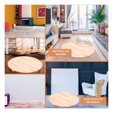 Base Redonda de Madera con Patitas de 39cm Y+Agendita