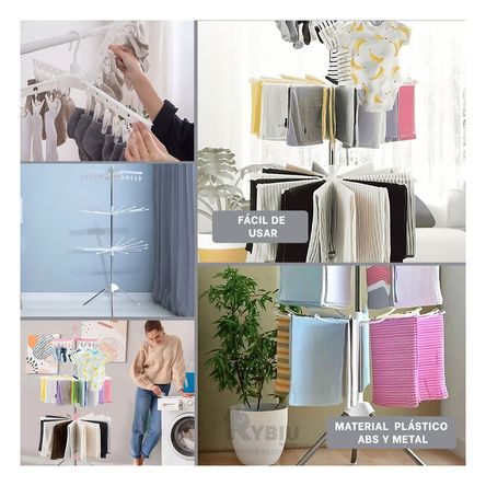 Tendedero Plegable Tripode de 2 Niveles en Blanco Tendedero Plegable Tripode de 2 Niveles en Blanco