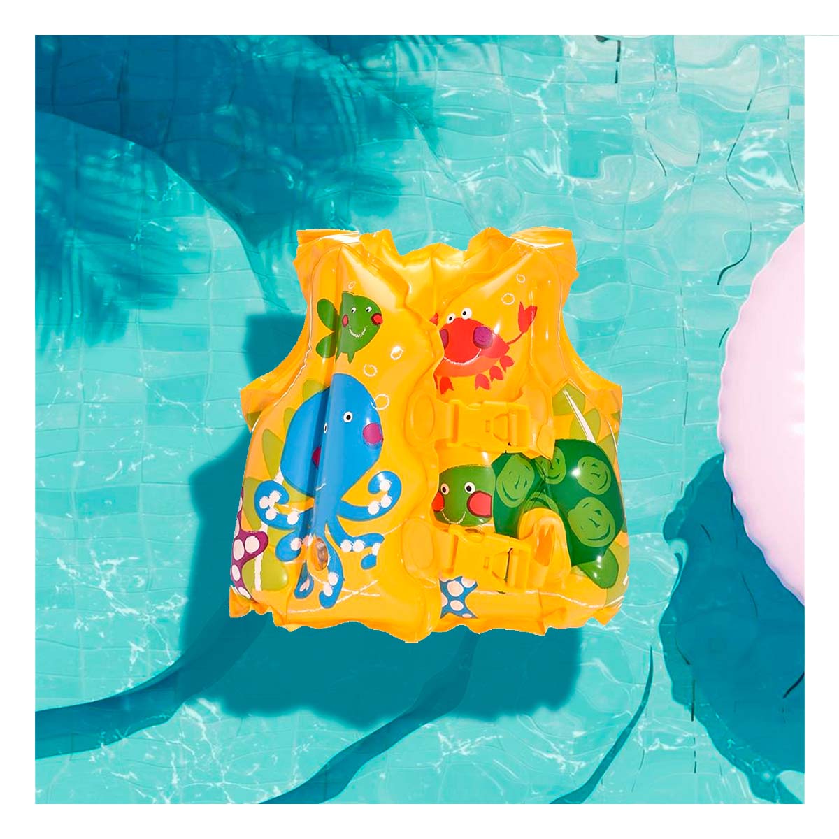 Chaleco Acuatico para Nadar Tono Amarillo Y+Papel de Regalo