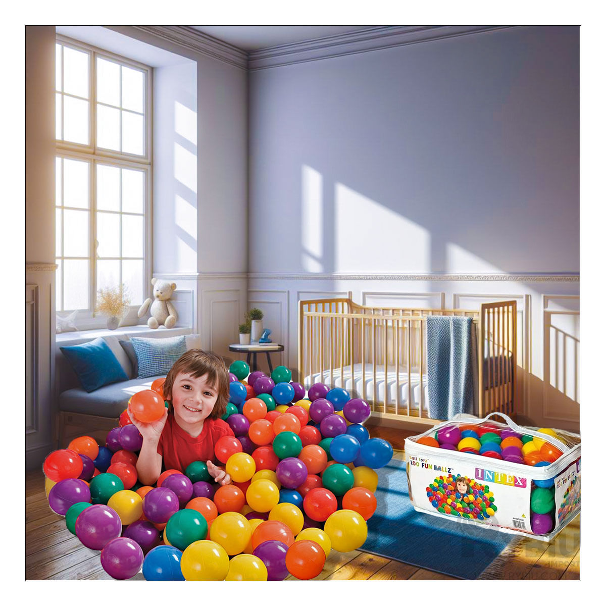 Set de Pelotas Vibrantes Multicolor Y+Papel de Regalo