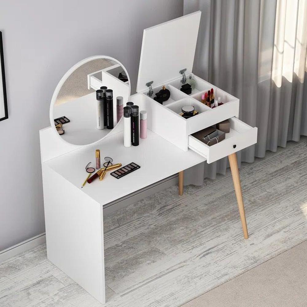 Tocador de Melamina Moderno Blanco 120cm