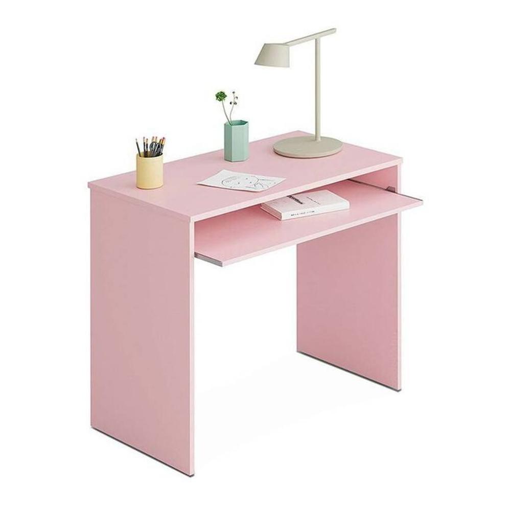 Escritorio para pc juvenil rosa 80cm