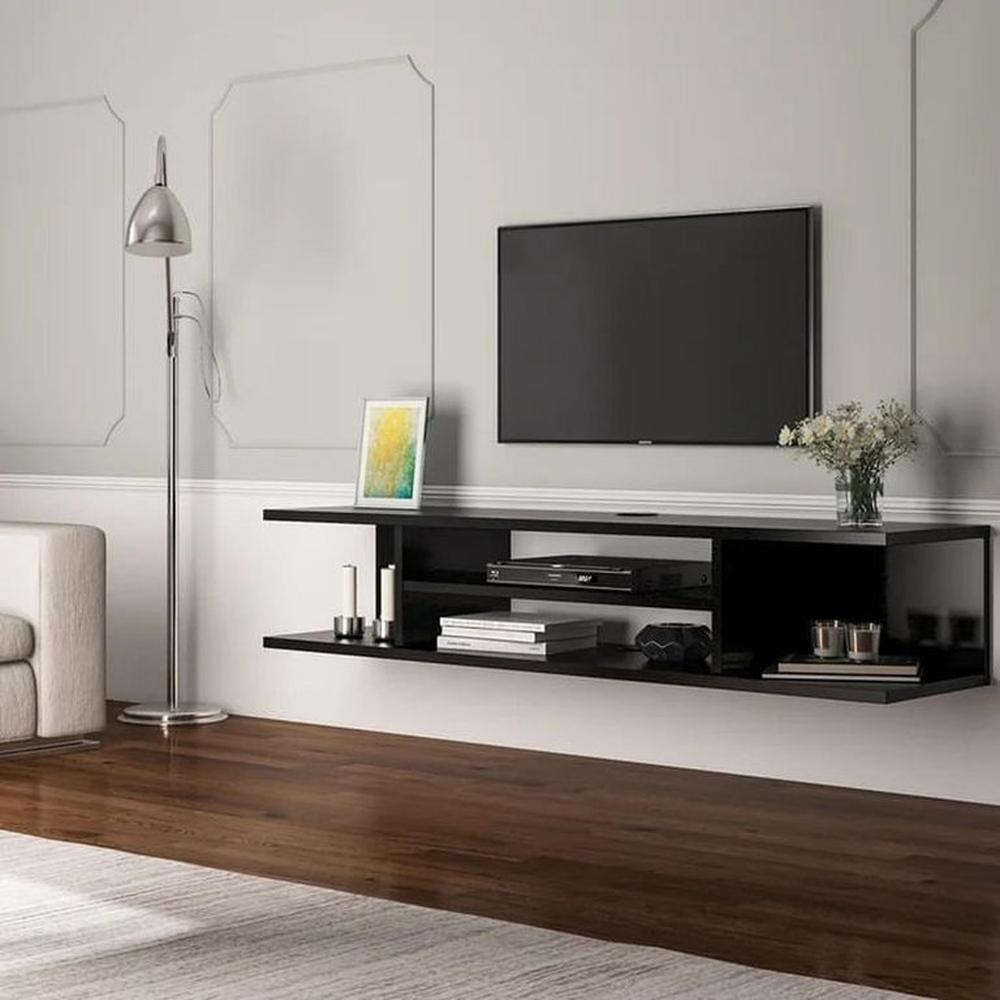 Mueble para TV Flotante Negro 55 Pulgadas Mueble para TV Flotante Negro 55 Pulgadas