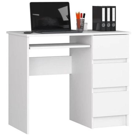 Escritorio de Melamina Moderno Blanco 90cm Escritorio de Melamina Moderno Blanco 90cm
