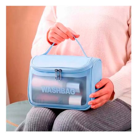 Neceser Organizador de Maquillaje de Mujer Celeste