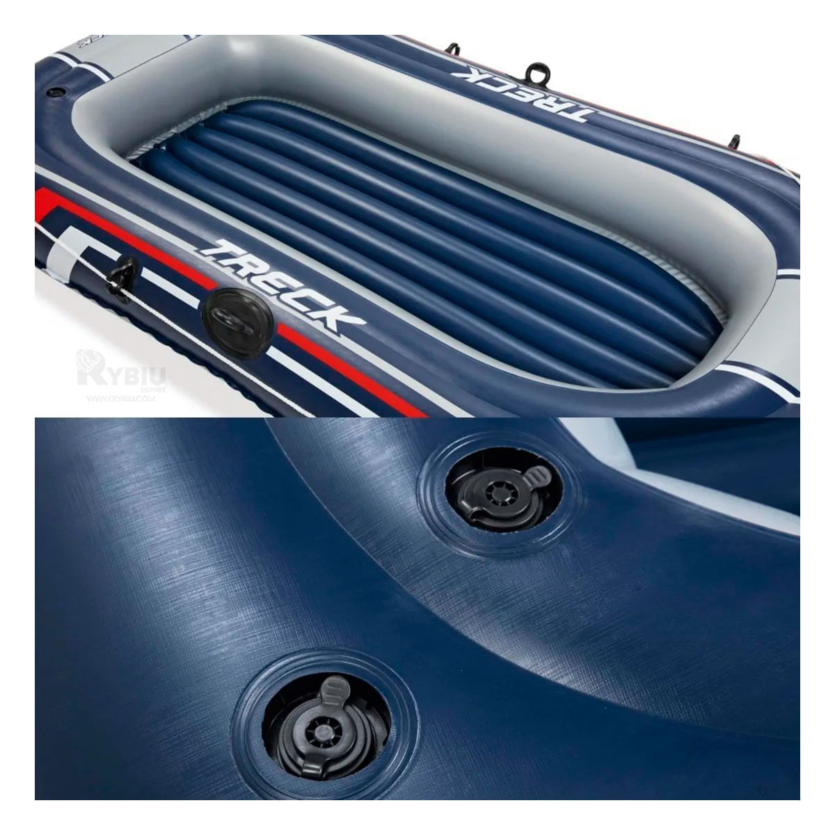 Juego para 3 Personas en Forma de Bote Color Azul Y+Stickers