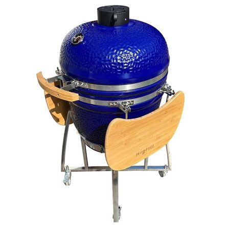 Kamado Clasico 22 Pulgadas Azul Brillante Higrill